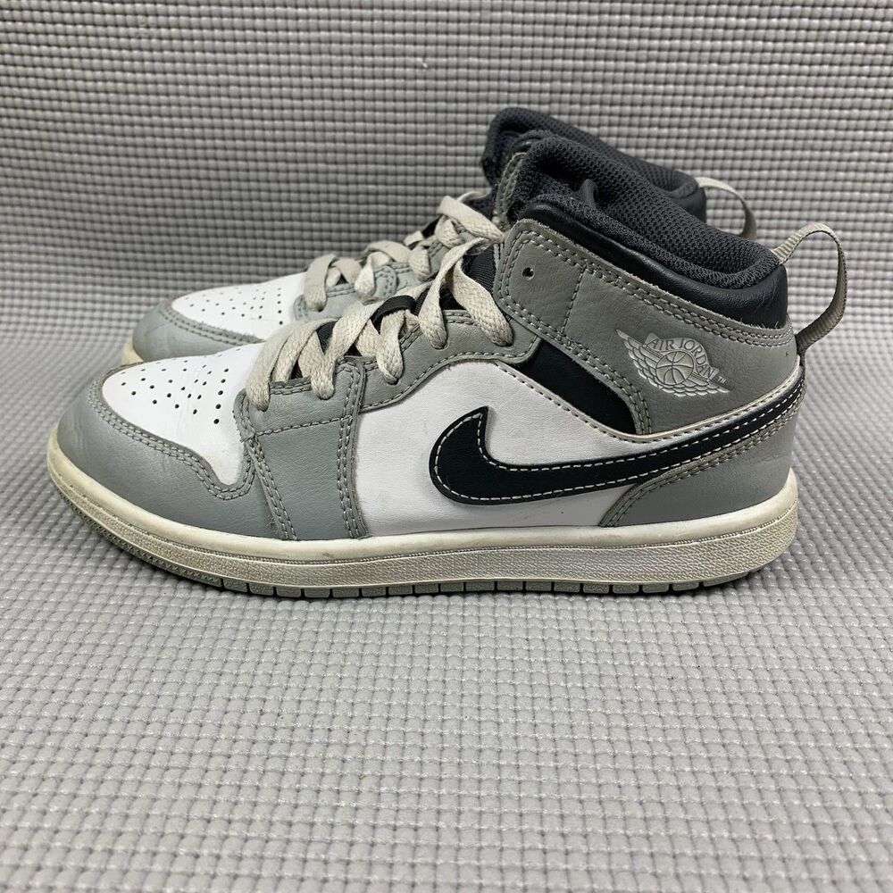 Jordan 1 Mid Light Smoke Grey 640734-078 Air Jordan Kids - Size 2 Youth